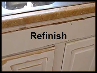 Refinish your old cabinets.